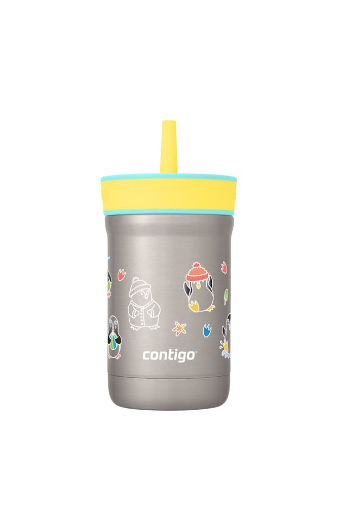 Kids Leighton Spill-Proof Stainless Steel Tumbler with Straw, 12oz B9