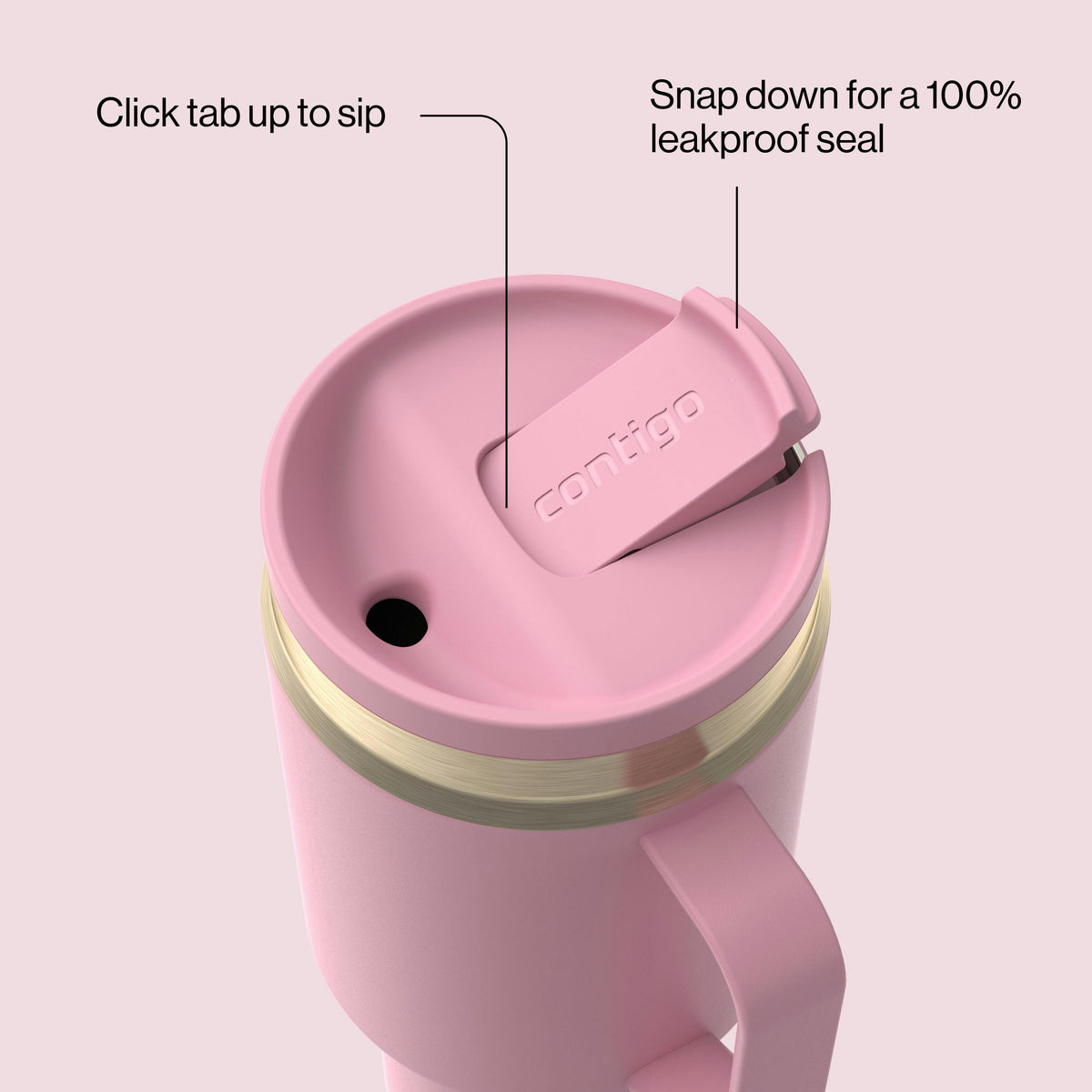 30 oz SnapSeal™ Tumbler (w/ Straw & Handle)
