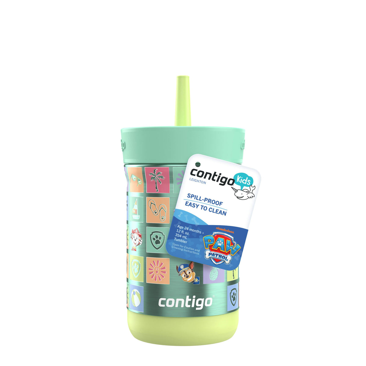 Contigo® Kids Leighton Spill-Proof Stainless Steel Tumbler with Straw, 12oz