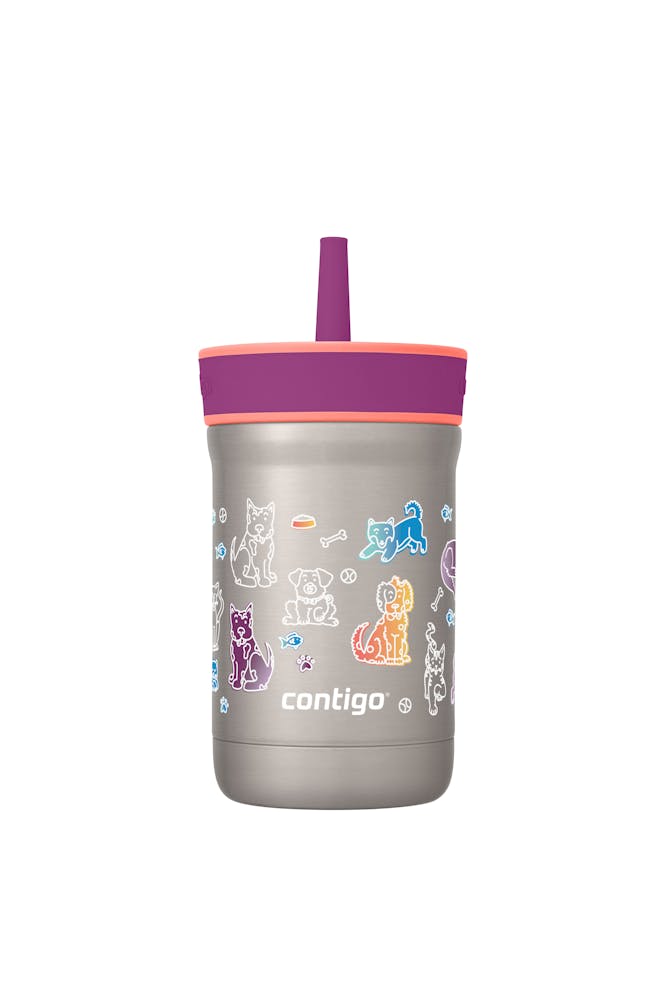Kids Leighton Spill-Proof Stainless Steel Tumbler with Straw, 12oz B9