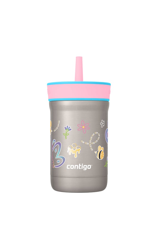 Kids Leighton Spill-Proof Stainless Steel Tumbler with Straw, 12oz B9